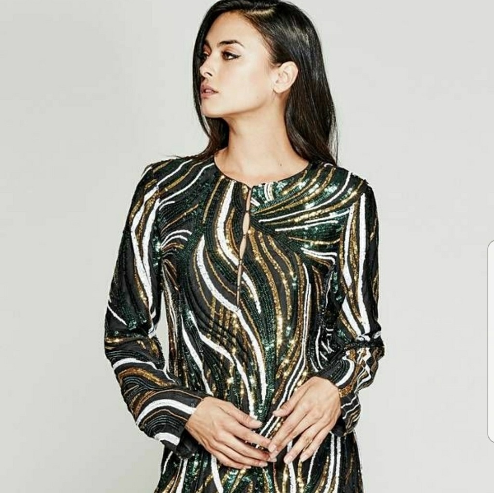 Nwt Marciano sequin shift cocktail dress